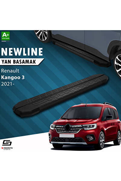 Renault Kangoo 3 NewLine Siyah Yan Basamak 193 Cm 2021 Üzeri A+ Kalite RE-KO3-YBS-NW-SA-193