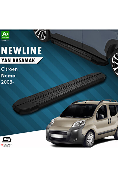 Citroen Nemo NewLine Siyah Yan Basamak 173 Cm 2008-2017 A+ Kalite CI-NM1-YBS-NW-SA-173