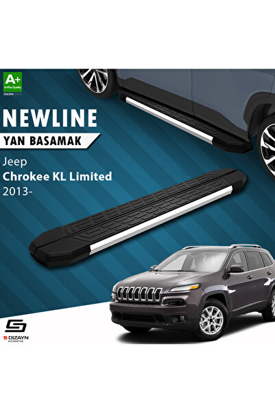 Jeep Cherokee KL NewLine Krom Yan Basamak 173 Cm 2013-2023 A+ Kalite JE-KL1-YBS-NW-KA-173-E