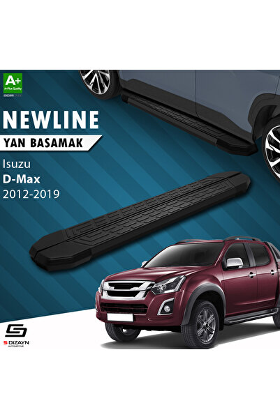 Isuzu D-Max 2 NewLine Siyah Yan Basamak 203 Cm 2012-2019 A+ Kalite IS-DM2-YBS-NW-SA-203-E