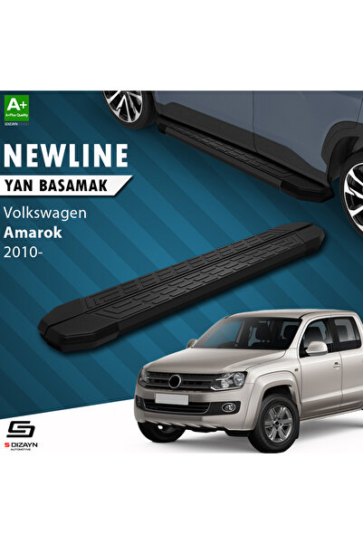 VW Amarok NewLine Siyah Yan Basamak 203 Cm 2010-2023 A+ Kalite VW-AM1-YBS-NW-SA-203-E