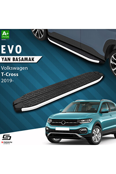 VW T-Cross Evo Aluminyum Yan Basamak 173 Cm 2019-2023 A+ Kalite VW-TC1-YBS-EV-AL-173-E