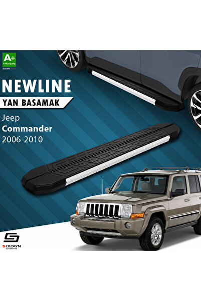 Jeep Commander NewLine Aluminyum Yan Basamak 173 Cm 2006-2010 A+ Kalite JE-CO1-YBS-NW-AL-173