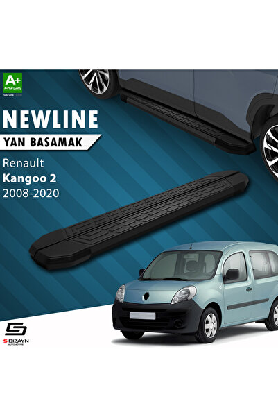 S-dizayn Renault Kangoo 2 Uzun Şase Newline Siyah Yan Basamak 229 Cm 2008-2020