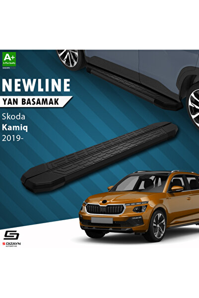 Skoda Kamiq NewLine Siyah Yan Basamak 183 Cm 2019 Üzeri A+ Kalite SK-KM1-YBS-NW-SA-183