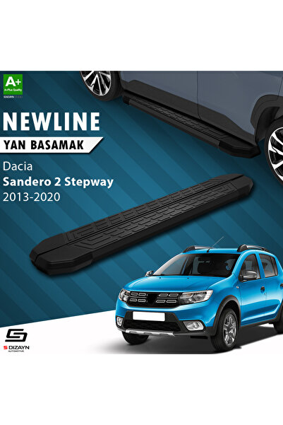 Dacia Sandero 2 Stepway NewLine Siyah Yan Basamak 173 Cm 2013-2020 A+ Kalite DC-SD2-STW-YBS-NW-SA-17
