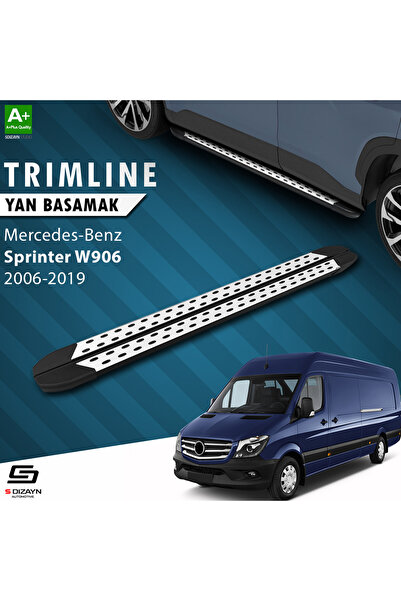 S-Dizayn Mercedes Sprinter W906 Kısa Şase TrimLine Gri Yan Basamak 265 Cm 2006-2019 MR-906-KS-YBS-TR