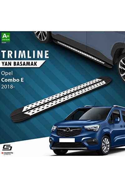 S-Dizayn Opel Combo E TrimLine Gri Yan Basamak 202 Cm 2018 Üzeri A+ Kalite OP-COE-YBS-TR-GR-202