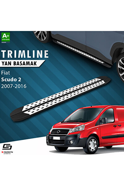S-Dizayn Fiat Scudo 2 Kısa Şase TrimLine Gri Yan Basamak 220 Cm 2007-2016 FI-SC2-KS-YBS-TR-GR-220