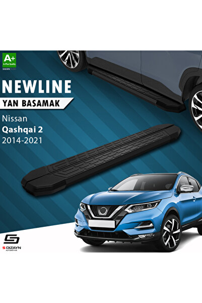 Nissan Qashqai 2 NewLine Siyah Yan Basamak 173 Cm 2014-2021 A+ Kalite NI-QS2-YBS-NW-SA-173-E
