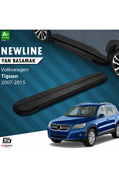 VW Tiguan NewLine Siyah Yan Basamak 173 Cm 2007-2015 A+ Kalite VW-TG1-YBS-NW-SA-173