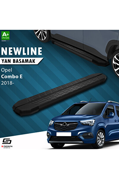 S-dizayn Opel Combo E Uzun Şase Newline Siyah Yan Basamak 219 Cm 2018 Üzeri Uyumlu