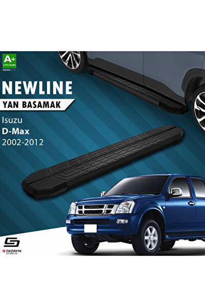 Isuzu D-Max NewLine Siyah Yan Basamak 203 Cm 2002-2012 A+ Kalite IS-DM1-YBS-NW-SA-203-E