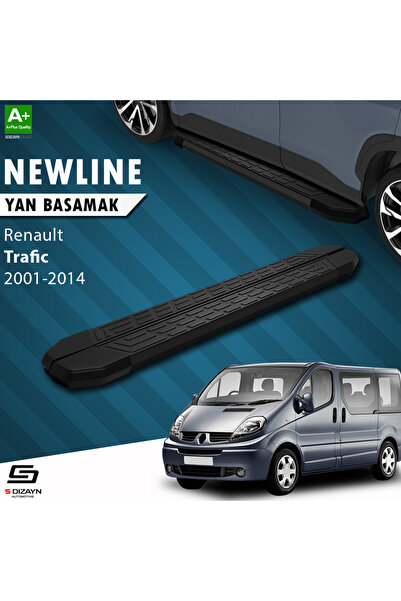 S-dizayn Renault Trafic 2 Uzun Şase Newline Siyah Yan Basamak 269 Cm 2001-2014