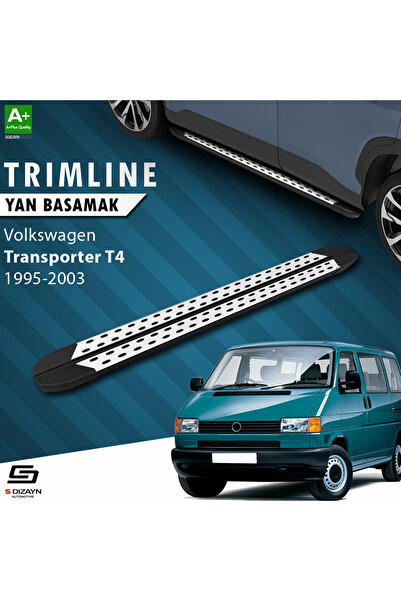 S-Dizayn VW Transporter T4 Kısa Şase TrimLine Gri Yan Basamak 215 Cm 1995-2003 VW-TT4-KS-YBS-TR-GR-2