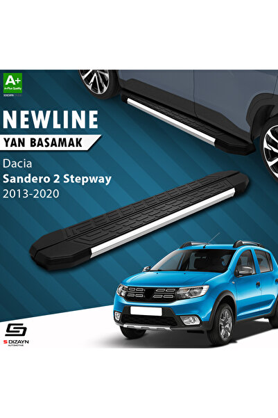 Dacia Sandero 2 Stepway NewLine Krom Yan Basamak 173 Cm 2013-2020 A+ Kalite DC-SD2-STW-YBS-NW-KA-173