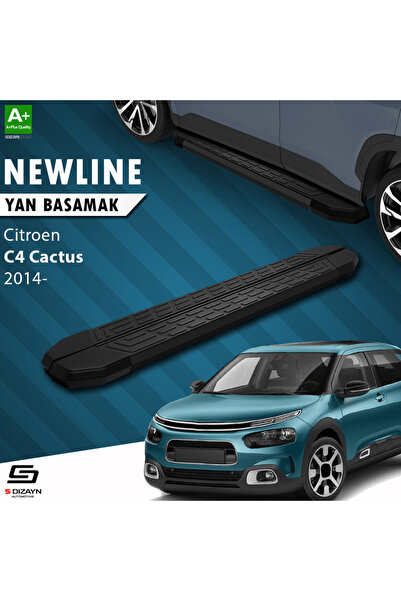 Citroen C4 Cactus NewLine Siyah Yan Basamak 183 Cm 2014 Üzeri A+ Kalite CI-C4C-YBS-NW-SA-183