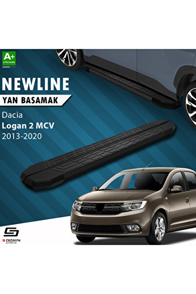 S-Dizayn Dacia Logan 2 MCV NewLine Siyah Yan Basamak 183 Cm 2013-2020 A+ Kalite DC-LO2-MCV-YBS-NW-SA