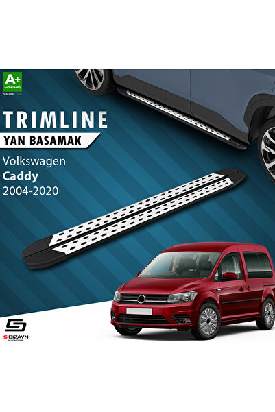 S-Dizayn VW Caddy 3 TrimLine Gri Yan Basamak 193 Cm 2004-2020 A+ Kalite VW-CD3-YBS-TR-GR-193