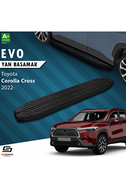 Toyota Corolla Cross Evo Siyah Yan Basamak 183 Cm 2022 Üzeri TO-CO1-YBS-EV-SA-183