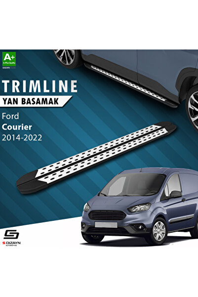 S-Dizayn Ford Courier TrimLine Gri Yan Basamak 176 Cm 2014-2022 A+ Kalite FO-CU1-YBS-TR-GR-176