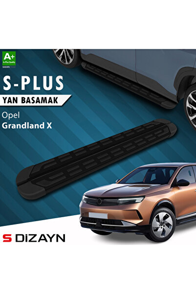 S-Dizayn Opel Grandland X 2 Hybrid Benzinli S-Plus Siyah Yan Basamak 193 Cm 2024 Üzeri A+ Kalite OP-