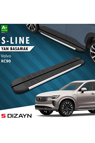 S-Dizayn Volvo XC90 Makyajlı Hybrid S-Line Aluminyum Yan Basamak 203 Cm 2024 Üzeri A+ Kalite VO-X92M