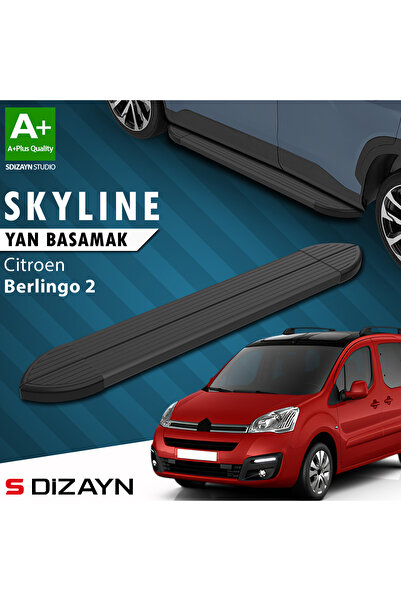 Citroen Berlingo 2 Skyline Siyah Yan Basamak 193 Cm 2008-2018 A+ Kalite CI-BL2-YBS-SKY-SA-193