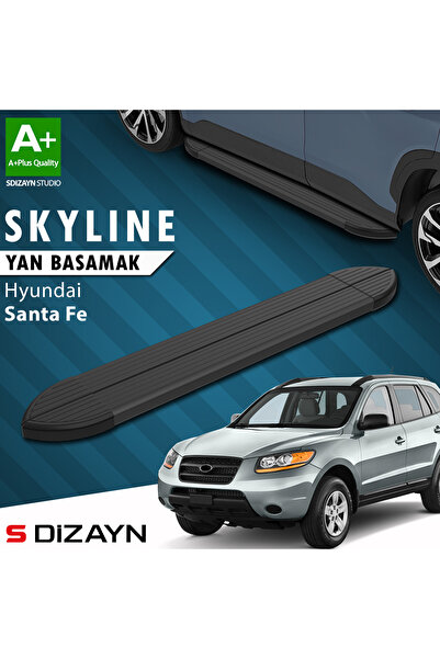 Hyundai Santa Fe Skyline Siyah Yan Basamak 163 Cm 2000-2006 A+ Kalite HY-SF1-YBS-SKY-SA-163
