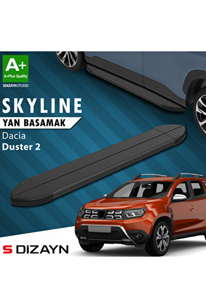 Dacia Duster 2 Skyline Siyah Yan Basamak 183 Cm 2018-2023 A+ Kalite DC-DU2-YBS-SKY-SA-183