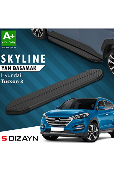 Hyundai Tucson 3 Skyline Siyah Yan Basamak 173 Cm 2015-2020 A+ Kalite HY-TU3-YBS-SKY-SA-173
