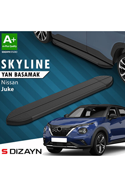 Nissan Juke 2 Skyline Siyah Yan Basamak 173 Cm 2019 Üzeri A+ Kalite NI-JK2-YBS-SKY-SA-173