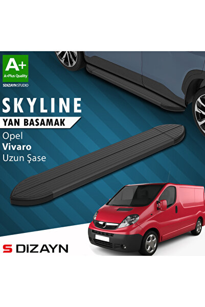 Opel Vivaro A Uzun Şase Skyline Siyah Yan Basamak 263 Cm 2001-2014 A+ Kalite OP-VIA-US-YBS-SKY-SA-26