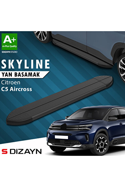 Citroen C5 Aircross Skyline Siyah Yan Basamak 193 Cm 2017-2024 A+ Kalite CI-C5A-YBS-SKY-SA-193
