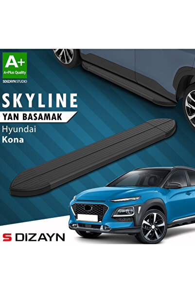 Hyundai Kona Skyline Siyah Yan Basamak 173 Cm 2018-2023 A+ Kalite HY-KN1-YBS-SKY-SA-173