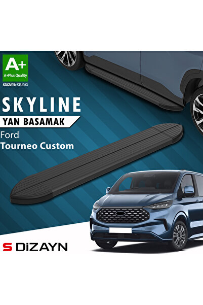 Ford Tourneo Custom 2 Skyline Siyah Yan Basamak 223 Cm 2023 Üzeri A+ Kalite FO-TC2-YBS-SKY-SA-223