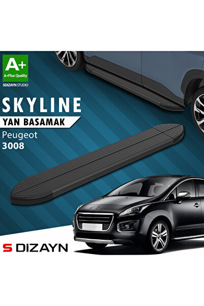 Peugeot 3008 Skyline Siyah Yan Basamak 183 Cm 2009-2013 A+ Kalite PE-381-YBS-SKY-SA-183