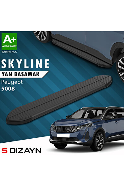 Peugeot 5008 2 Skyline Siyah Yan Basamak 203 Cm 2017-2023 A+ Kalite PE-582-YBS-SKY-SA-203