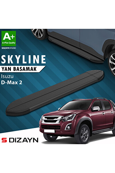 Isuzu D-Max 2 Skyline Siyah Yan Basamak 203 Cm 2012-2019 A+ Kalite IS-DM2-YBS-SKY-SA-203