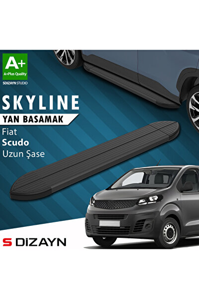Fiat Scudo 3 Skyline Siyah Yan Basamak 243 Cm 2020 Üzeri A+ Kalite FI-SC3-YBS-SKY-SA-243