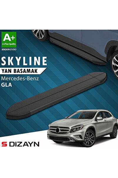 Mercedes GLA X156 Skyline Siyah Yan Basamak 183 Cm 2013-2020 A+ Kalite MR-GA1-YBS-SKY-SA-183