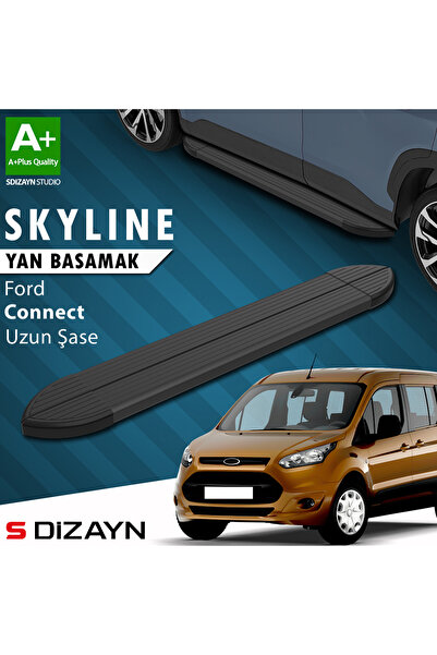 Ford Connect Uzun Şase Skyline Siyah Yan Basamak 203 Cm 2002-2014 A+ Kalite FO-CO1-US-YBS-SKY-SA-203