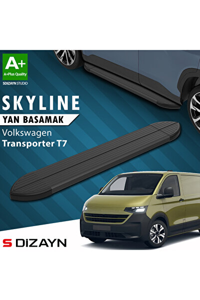 VW Transporter T7 Skyline Siyah Yan Basamak 223 Cm 2024 Üzeri A+ Kalite VW-TT7-YBS-SKY-SA-223