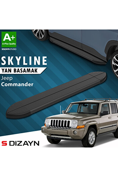 Jeep Commander Skyline Siyah Yan Basamak 173 Cm 2006-2010 A+ Kalite JE-CO1-YBS-SKY-SA-173