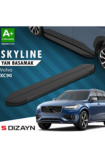 Volvo XC90 2 Skyline Siyah Yan Basamak 193 Cm 2015-2019 A+ Kalite VO-X92-YBS-SKY-SA-193