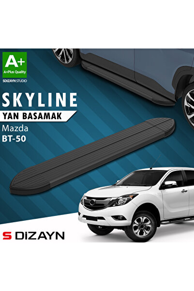 Mazda BT-50 Pick-Up Skyline Siyah Yan Basamak 193 Cm 2006-2012 A+ Kalite MZ-BT1-YBS-SKY-SA-193