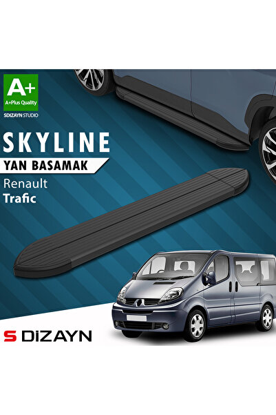 Renault Trafic 2 Kısa Şase Skyline Siyah Yan Basamak 223 Cm 2001-2014 A+ Kalite RE-TR2-KS-YBS-SKY-SA