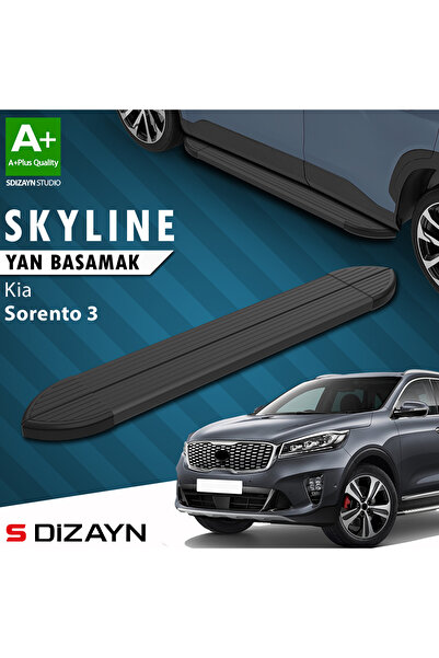 Kia Sorento 3 Skyline Siyah Yan Basamak 183 Cm 2014-2020 A+ Kalite KI-SO3-YBS-SKY-SA-183