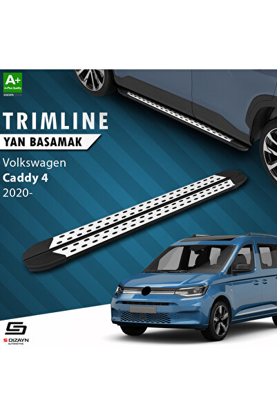 S-Dizayn VW Caddy 4 TrimLine Gri Yan Basamak 197 Cm 2020 Üzeri A+ Kalite VW-CD4-YBS-TR-GR-197