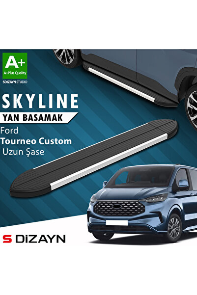 Ford Tourneo Custom 2 Skyline Aluminyum Yan Basamak 263 Cm 2023 Üzeri A+ Kalite FO-TC2-YBS-SKY-AL-26